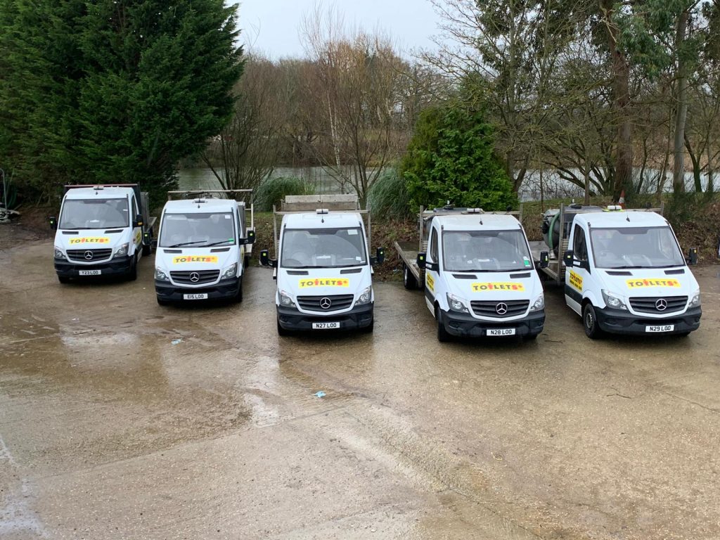 fleet of Toilets+ vehicles